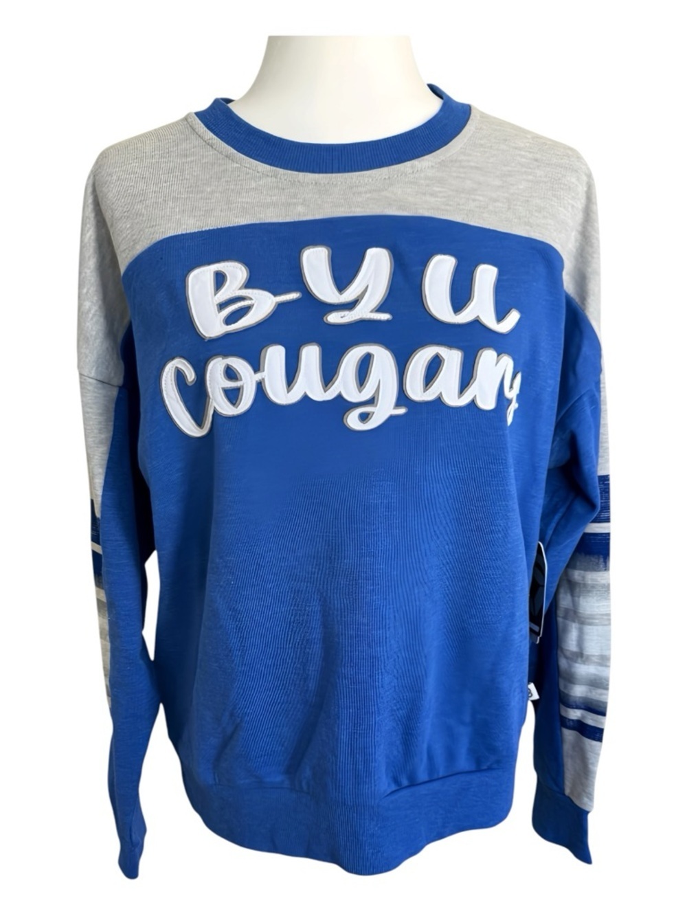 Colosseum BYU Cougars Sweatshirt Womens M Blue Crewneck Pullover NCAA NWT